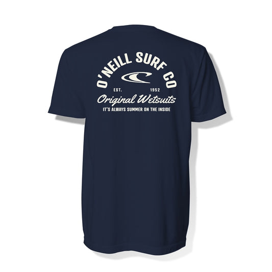 O'Neill Mens Rocker Tee in navy form rear with white print