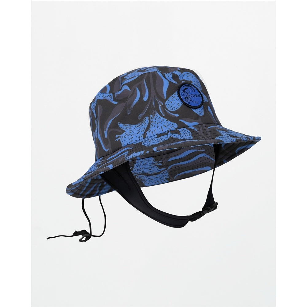 O'Neill Bahia Women's Surf Bucket Hat in seawater colourway from the front/side view