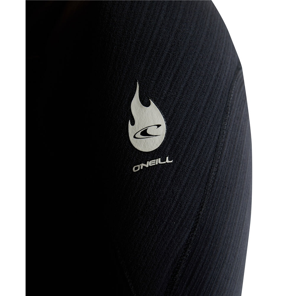 O'Neill Hyperfire 4/3mm Chest Zip Men's Wetsuit showing fire logo on left shoulder
 