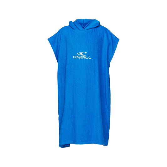 O'Neill Clean &amp; Mean Beach Change Hooded Towel in blue cotton with embroidered logo