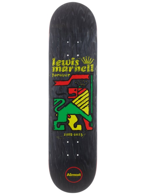 almost lewis marnell rasta lion skateboard deck