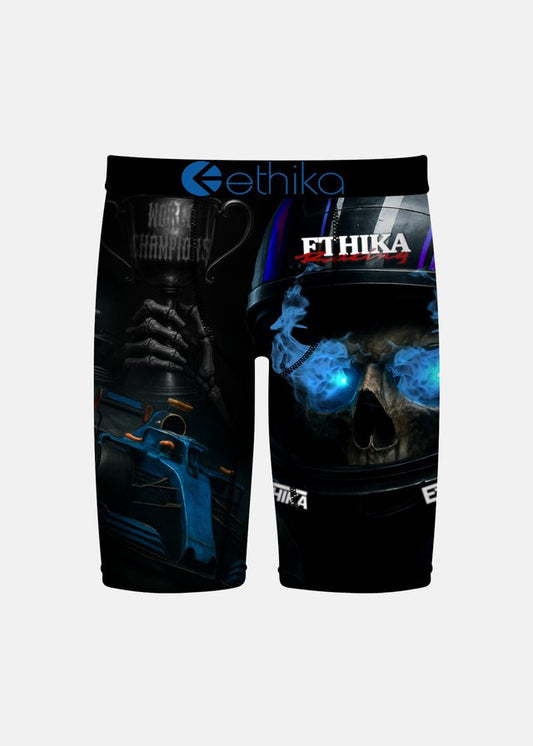 Ethika Boys Victory Lap Staple Boxers
 in black and blue