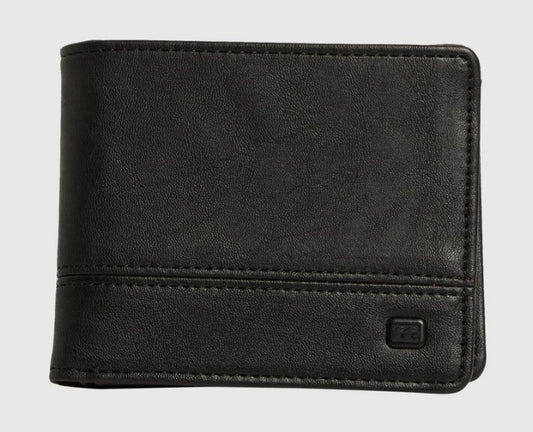 Billabong Dimension PU Wallet in black from front