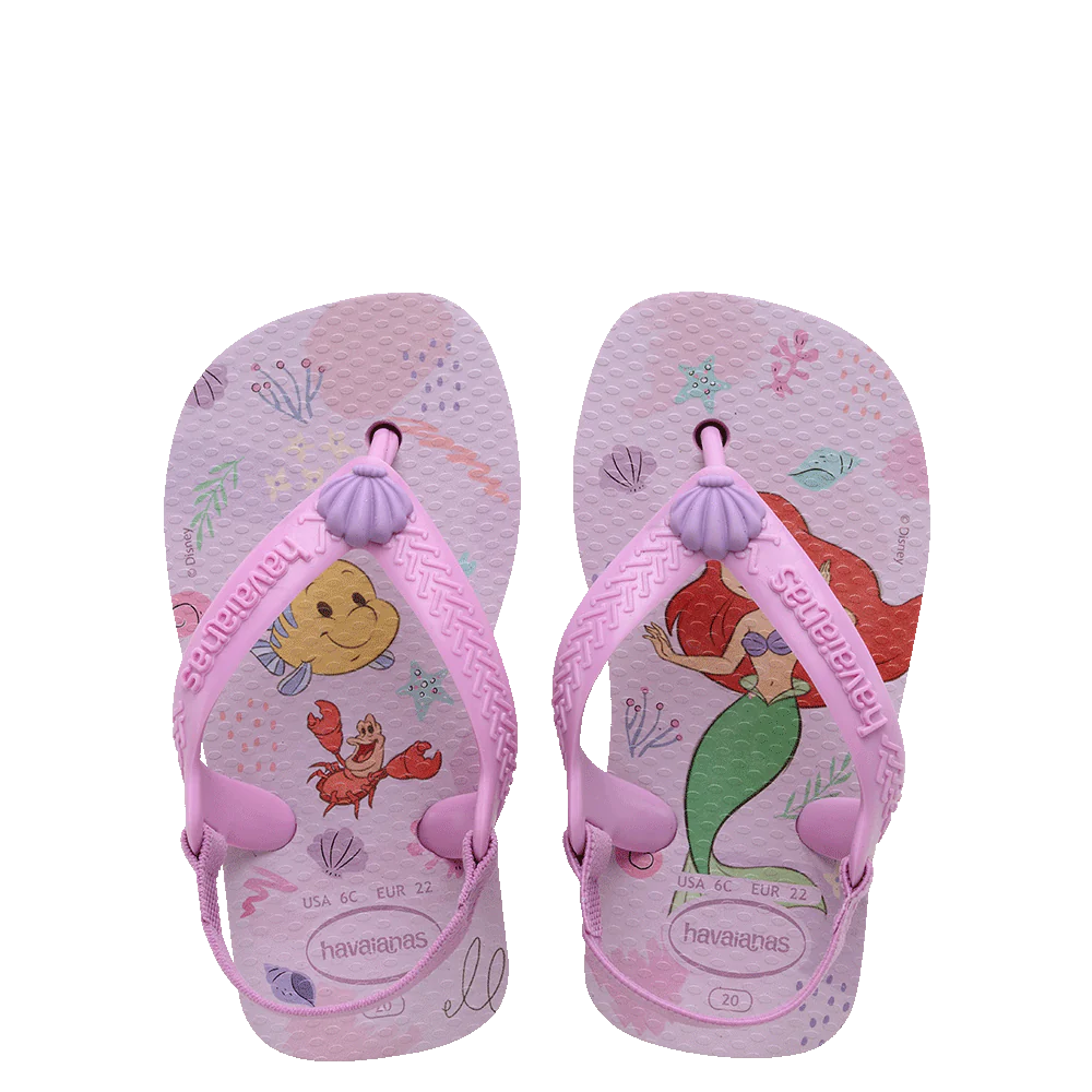 Havaianas Kids Slim Princess Lilac/Green 5883 Jandals with the little mermaid on