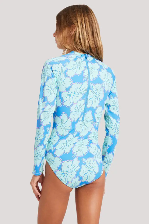 Billabong Happy Hibiscus Long Sleeve Bodysuit - Sum25