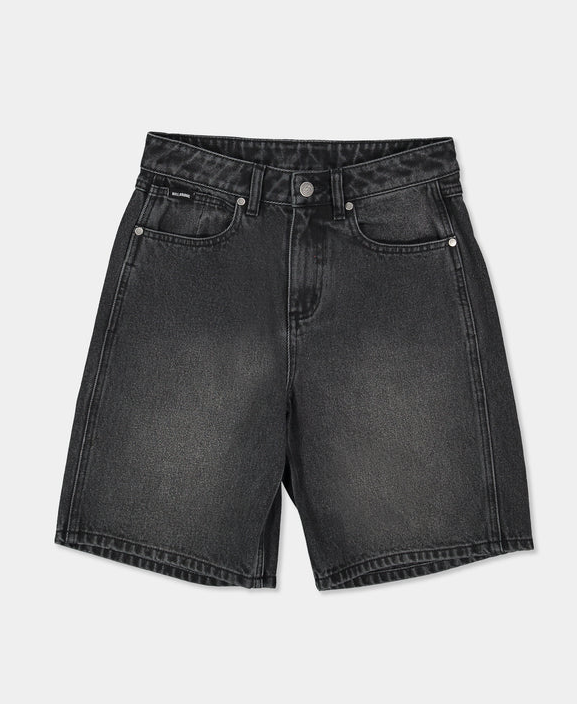 Billabong Spec 73 Boys (8-16) 19" Denim Shorts in black flatlay from the front