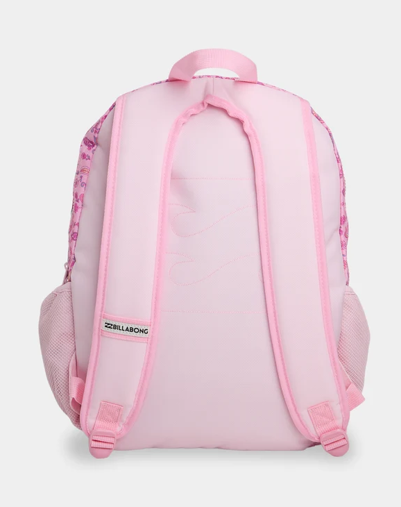 Billabong Sunset Rhapsody Mahi 27 Litre Backpack in sand pink showing the backstraps