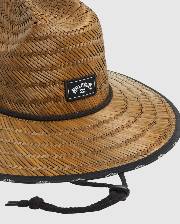 Billabong Waves Straw Hat in brown from the front close up