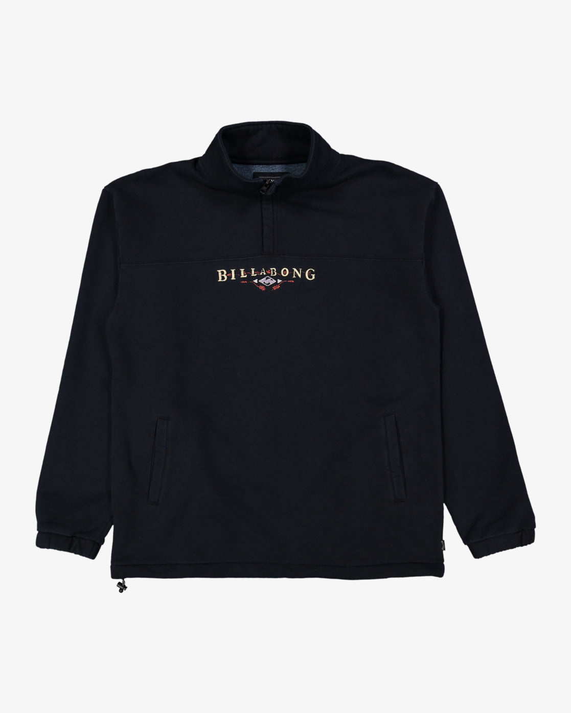 Billabong King Prawn Pullover Fleece Black Colourway Front Logo