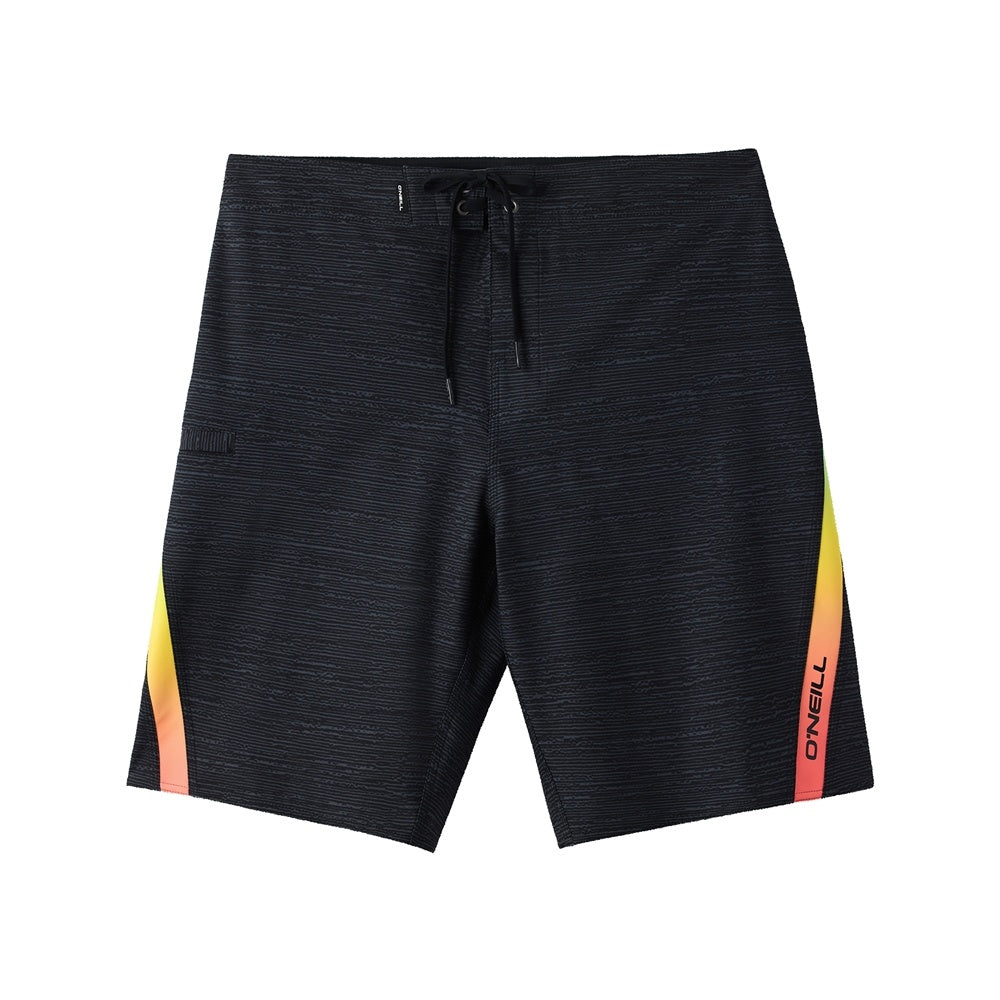 O'Neill Superfreak Boys 17" Performance Boardshorts in black colourway from the front