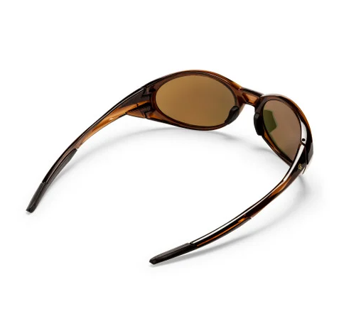CHPO Brand Nori Unisex Sunglasses in coffee colourway with red ion lenses from the back above