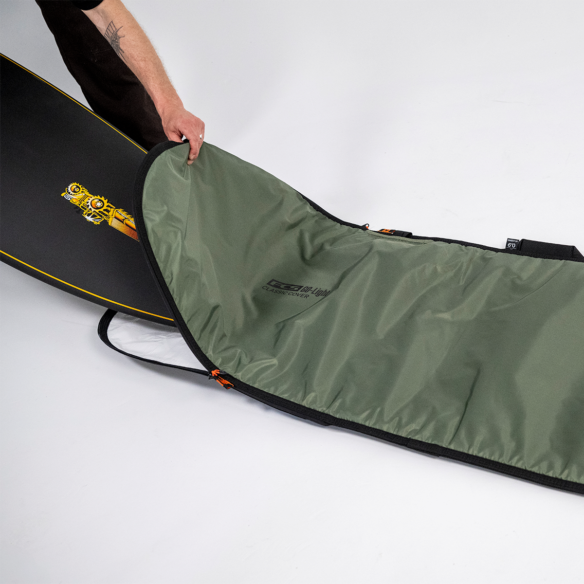 FCS Go-Light 6'3 Classic Fish Cover in alpine and black