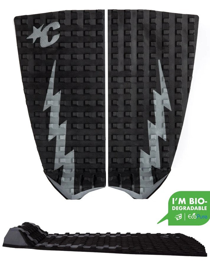 black 2 peice grip with grey lightning 