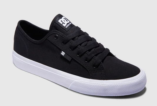 DC Shoes Manual Skate Shoes in black with white soles