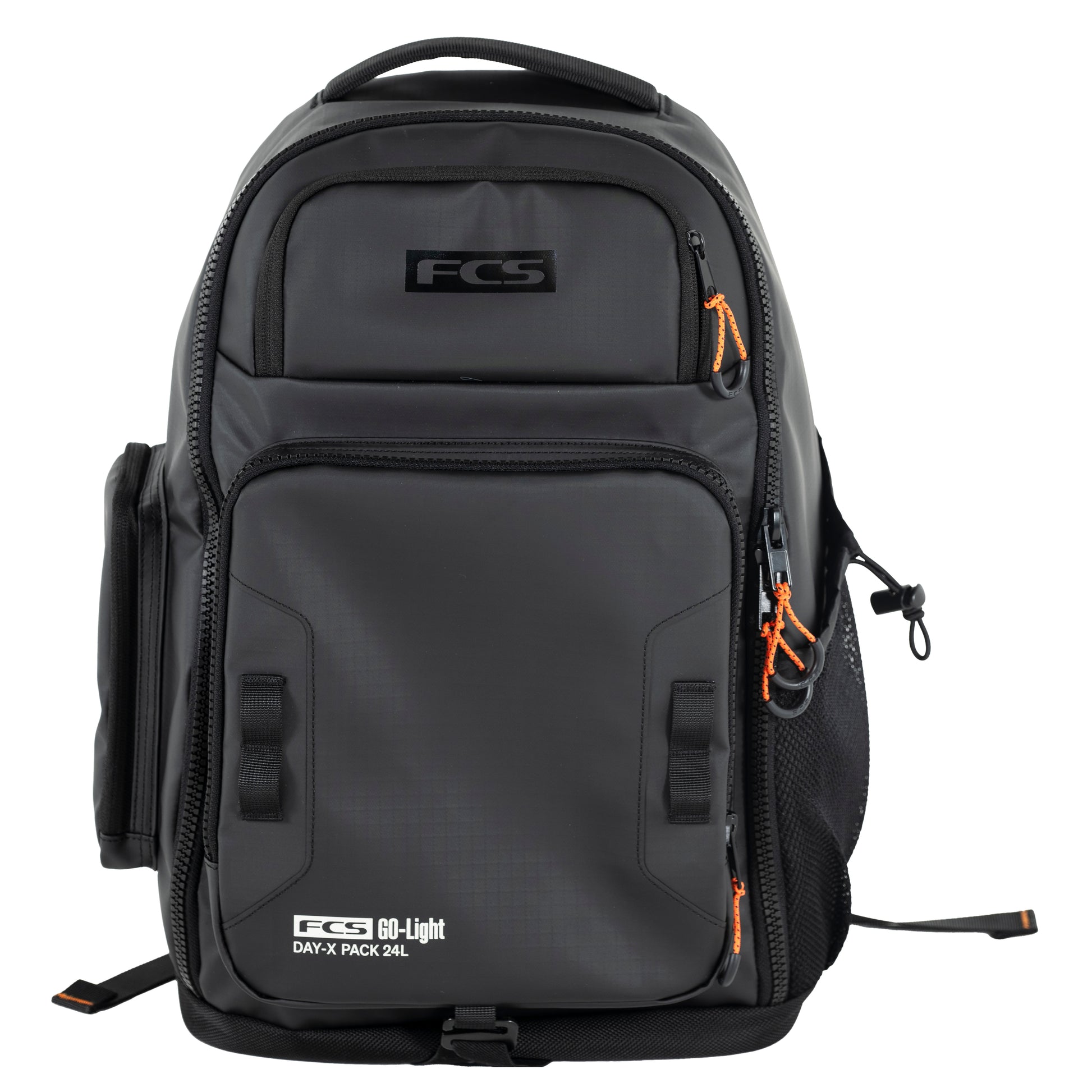 FCS Day-X 24 Litre Backpack in black and granite grey from front