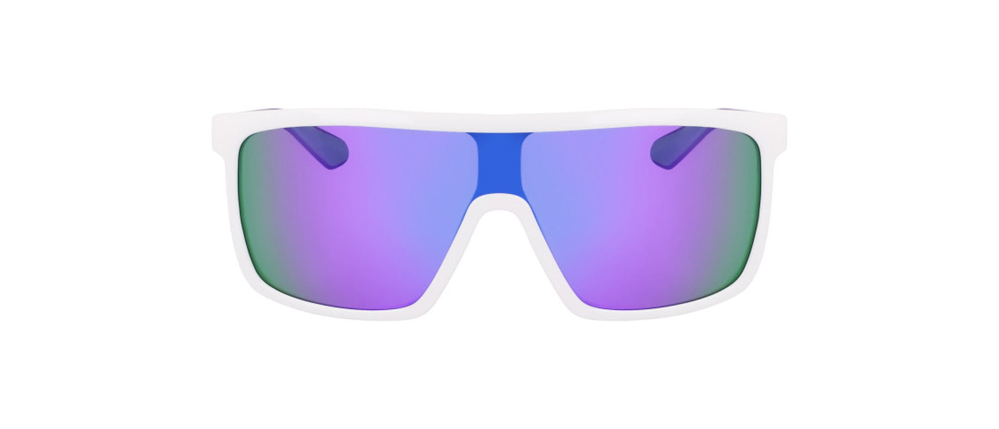 Pair of Dragon Momentum White and Grape frame with Purple Ion Luma Lens Sunglasses from front