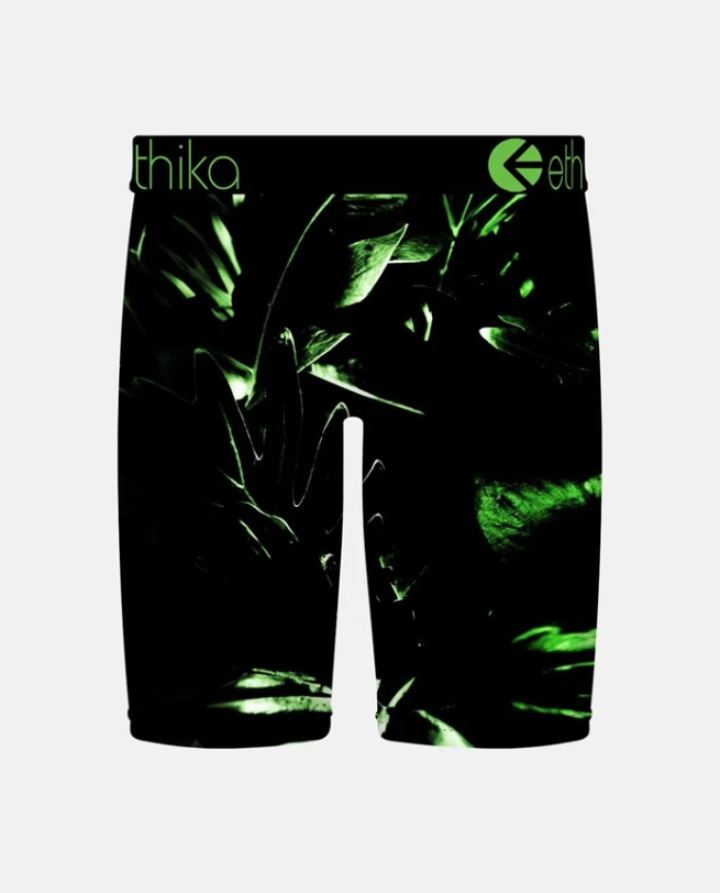Ethika Moonlight Boys Staple Boxers in black cat colourway from the back