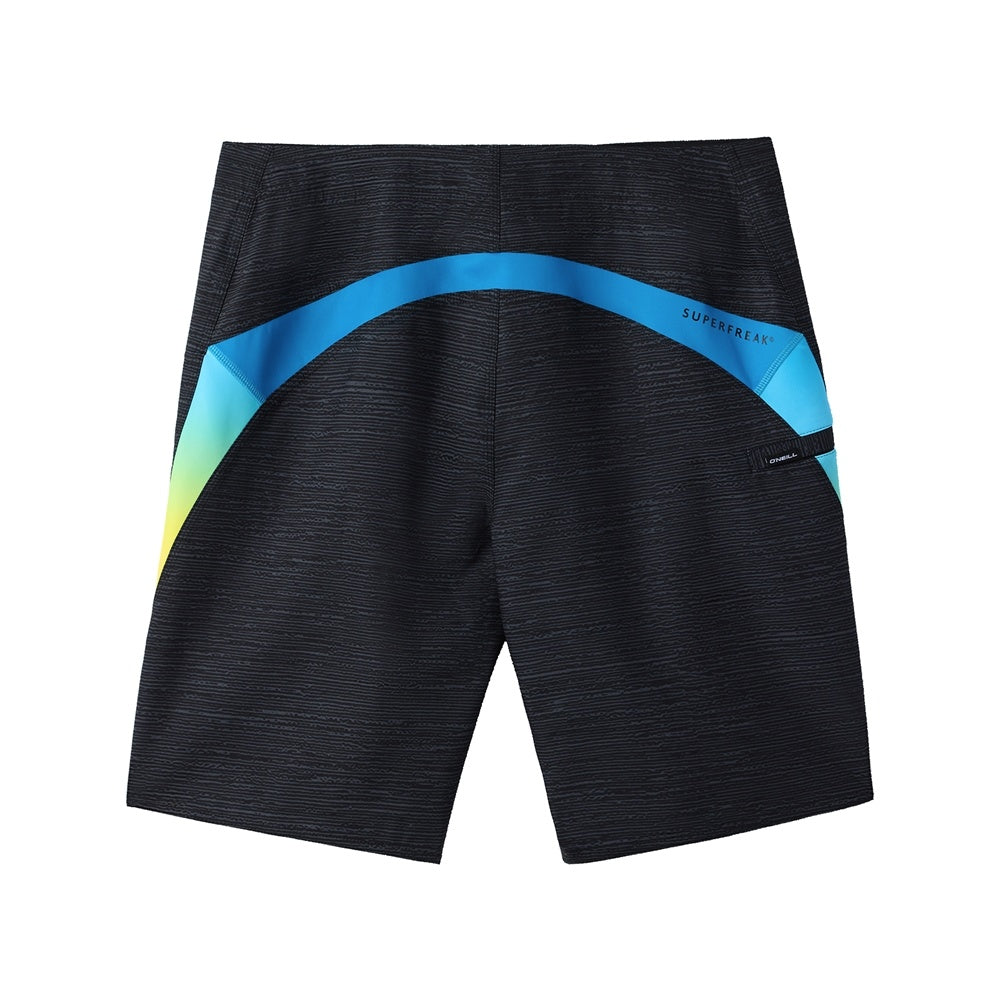 O'Neill Superfreak Boys 17" Performance Boardshorts in black colourway from the back