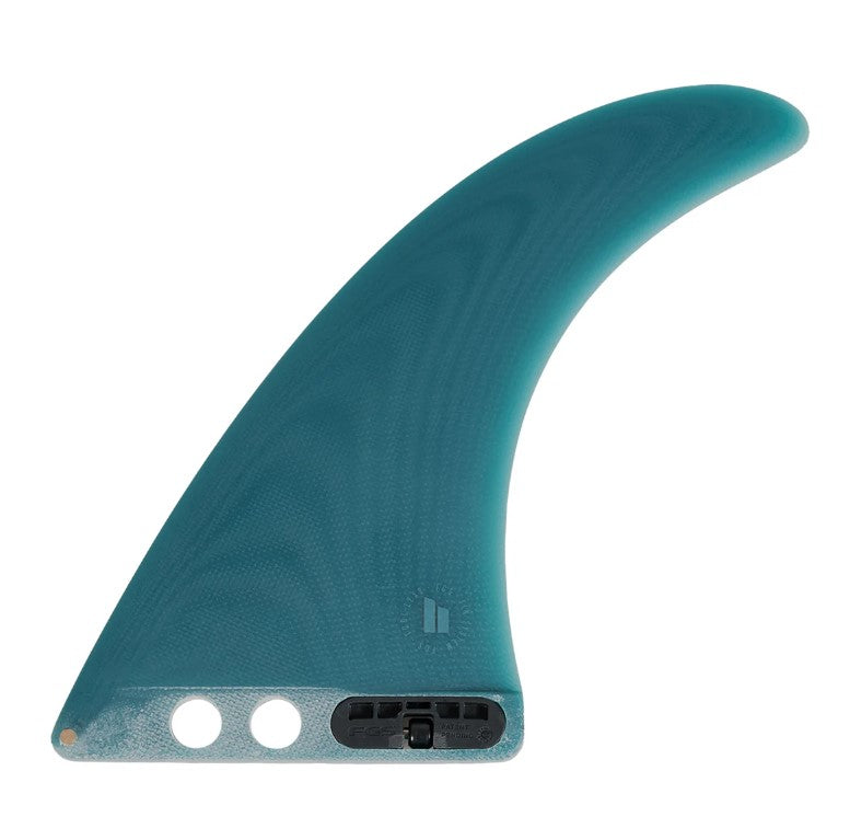 FCS II Connect Performance Glass 7" Longboard Fin in teal