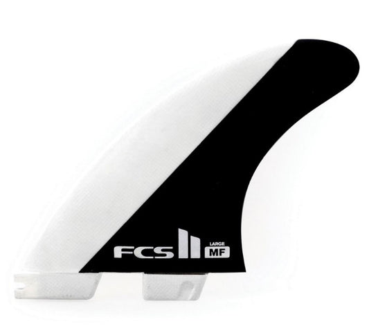 FCS II MICK FANNING PC surfboard TRI FIN SET black and white