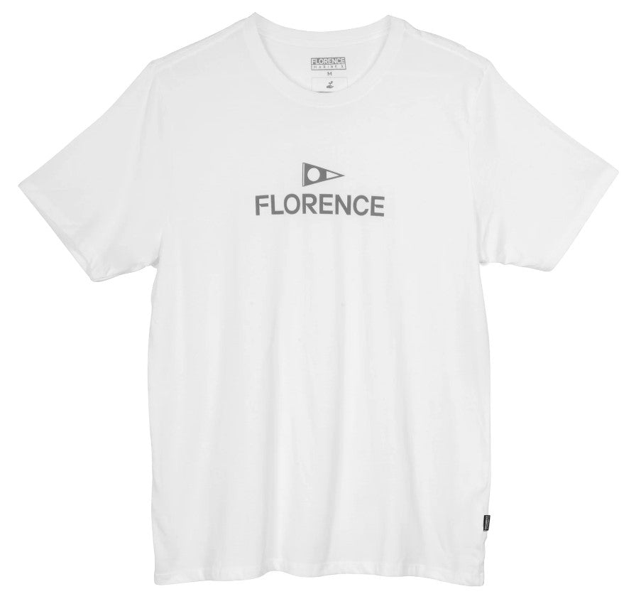 Florence Marine X Logo Tee in white from front