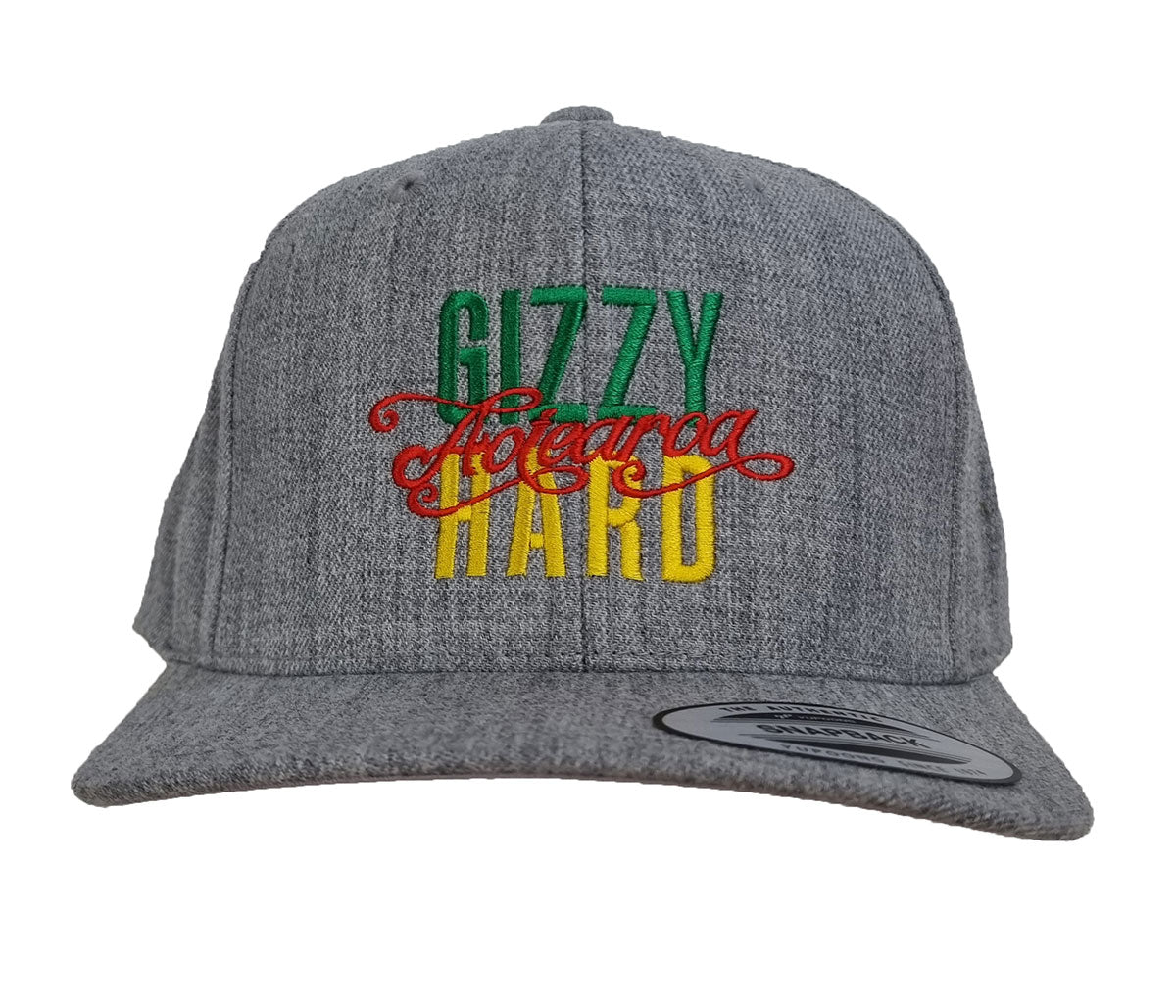 Gizzy Hard Aotearoa Flexfit Curved Peak Cap in grey marle