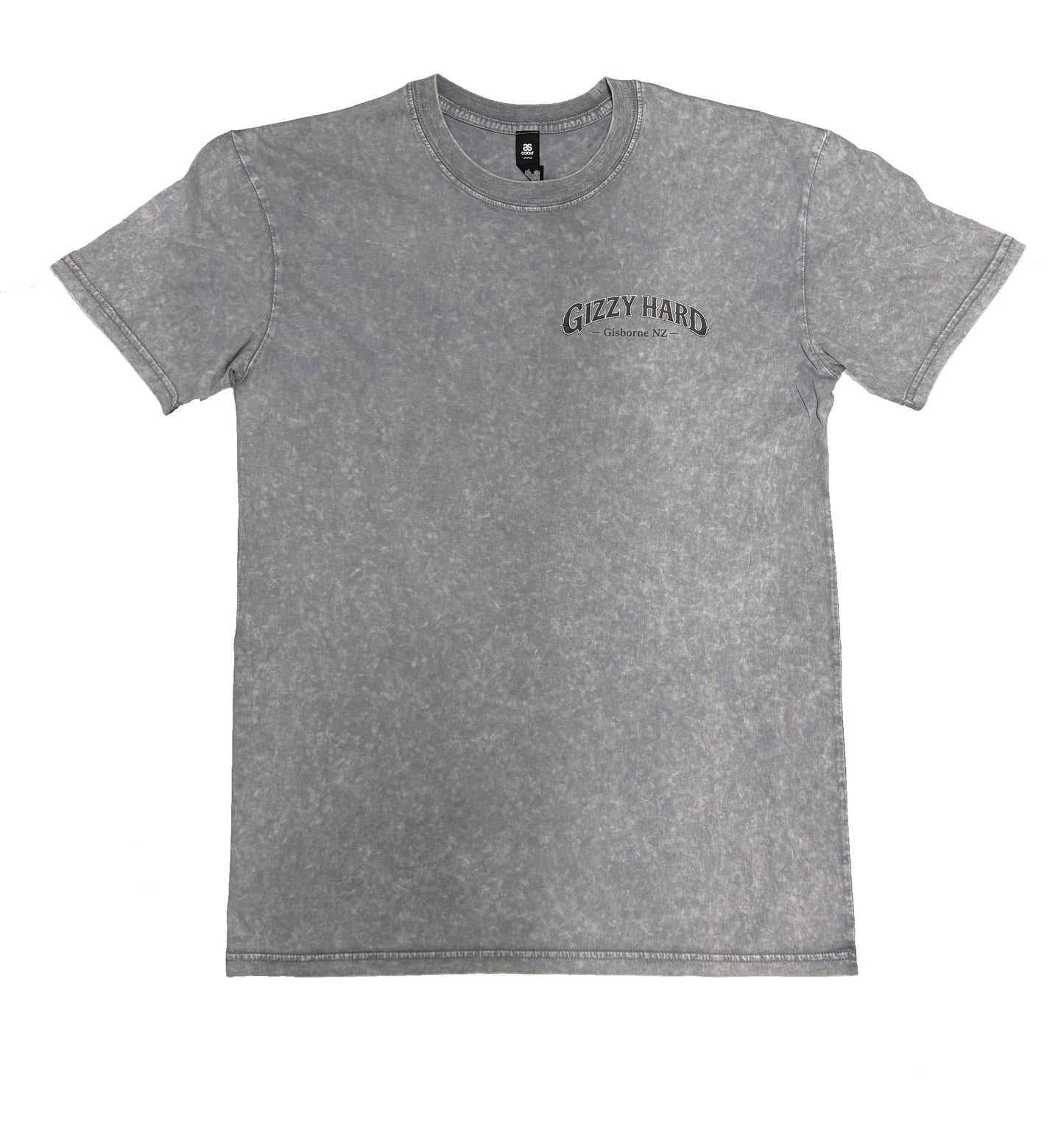 Gizzy Hard Slay Tee in ash stone colourway from front