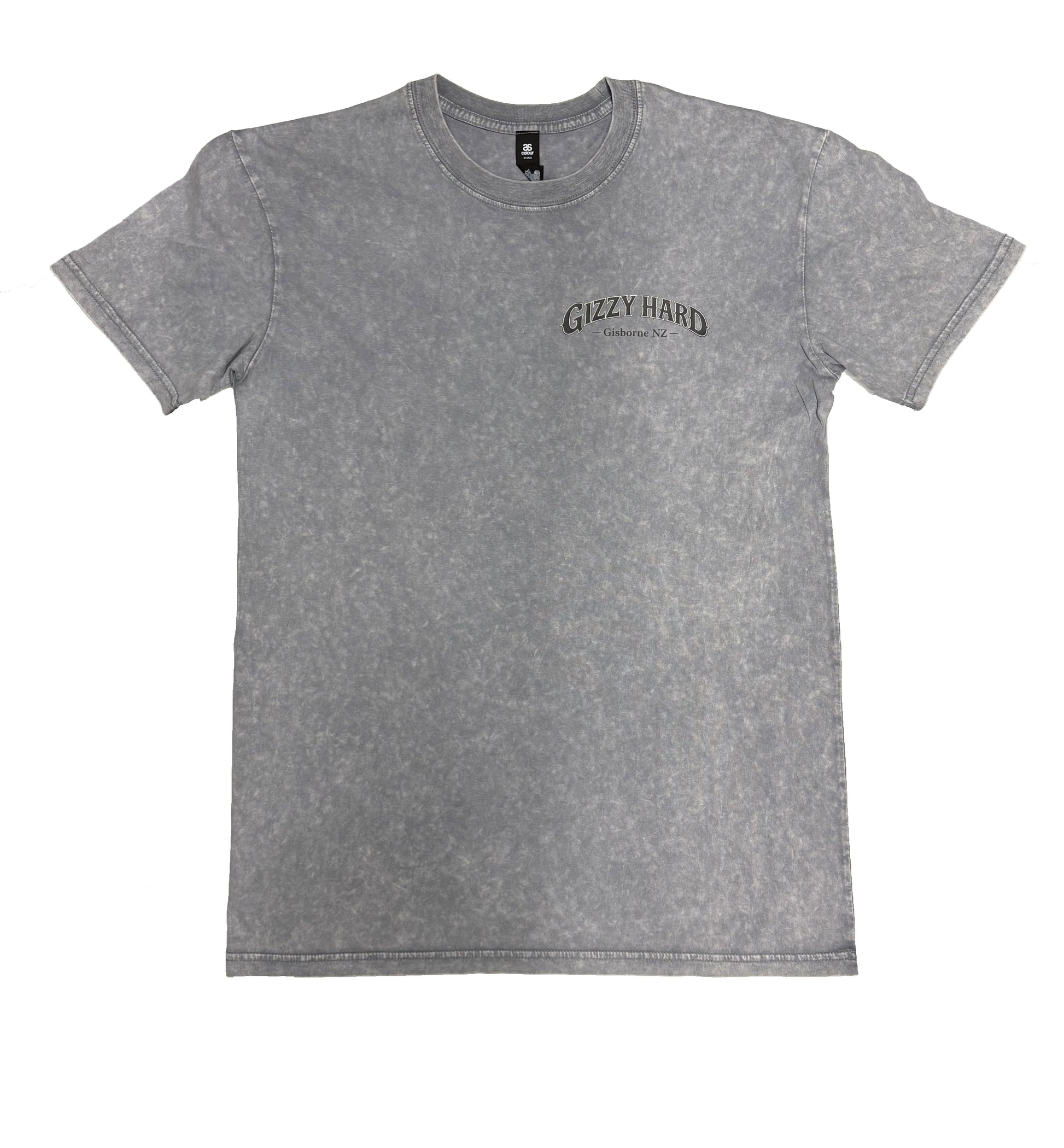 Gizzy Hard Slay Tee in ash stone colourway from front