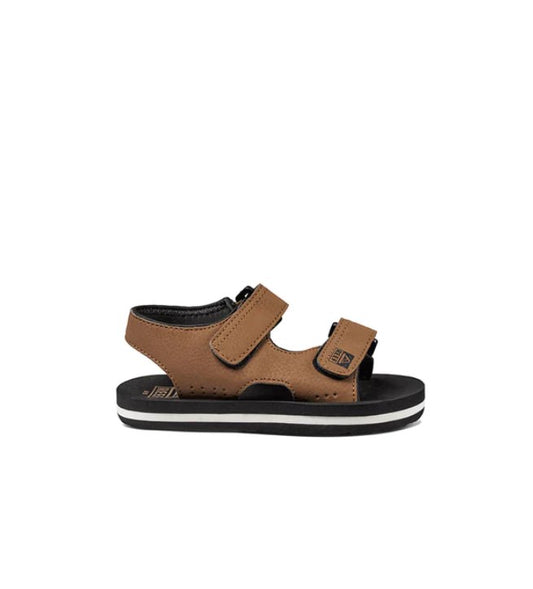 Reef Boys Grom Stomper brown and black colourway side