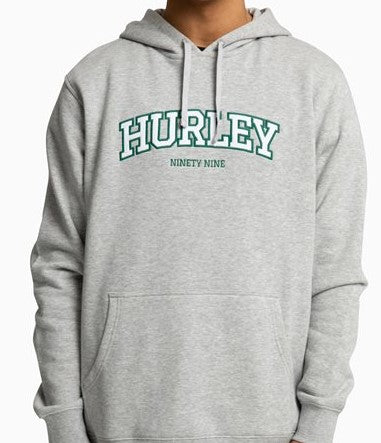 Hurley Flow Pullover Hoodie Grey Heather Front View