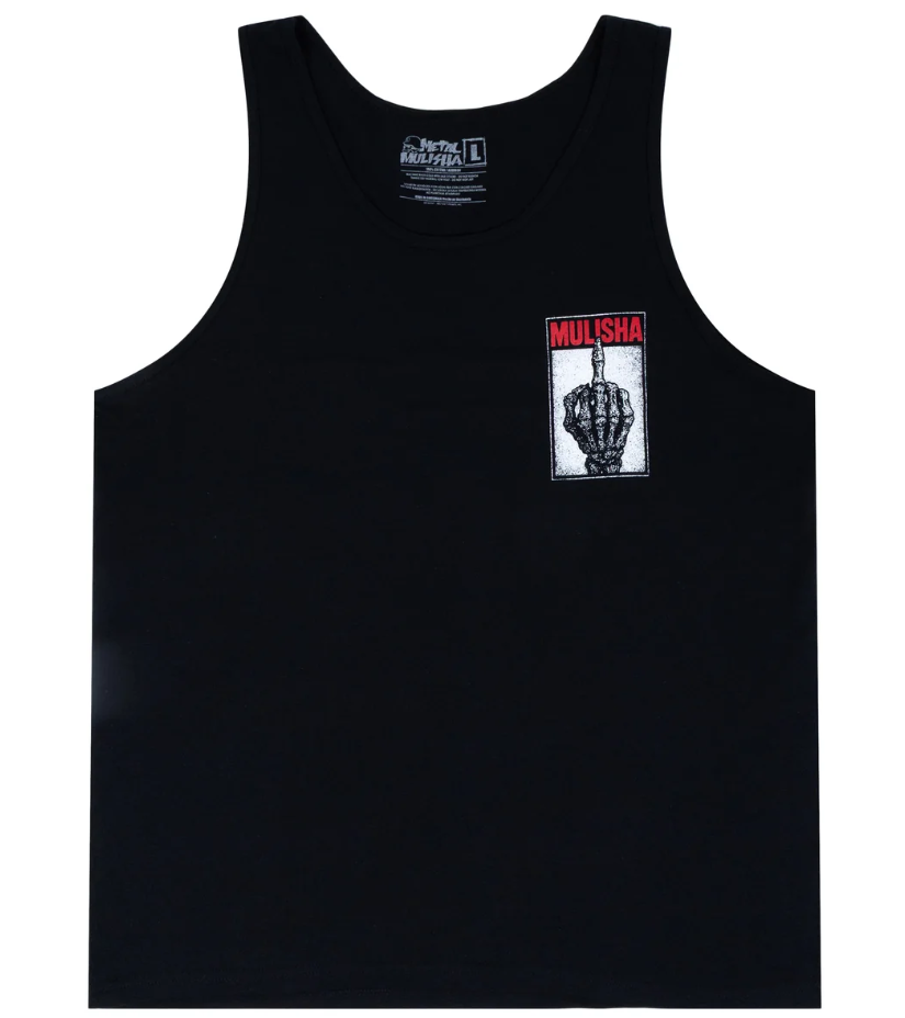 Metal Mulisha Flipper Tank in black from the front