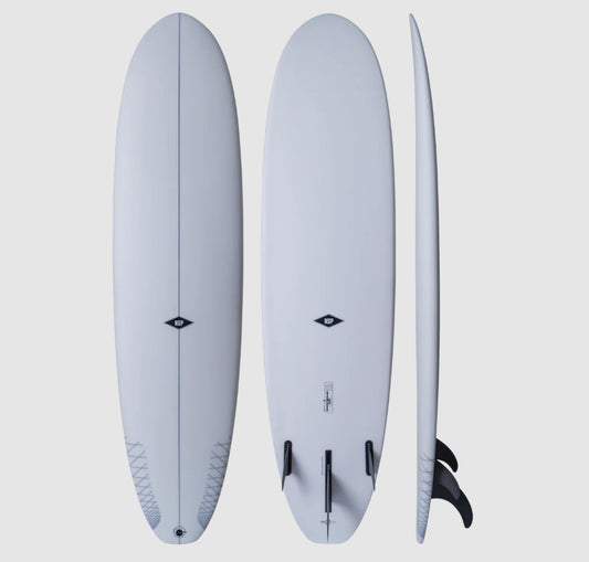 NSP Double Up 7'4 Protech 2 Epoxy Midlength Surfboard in white