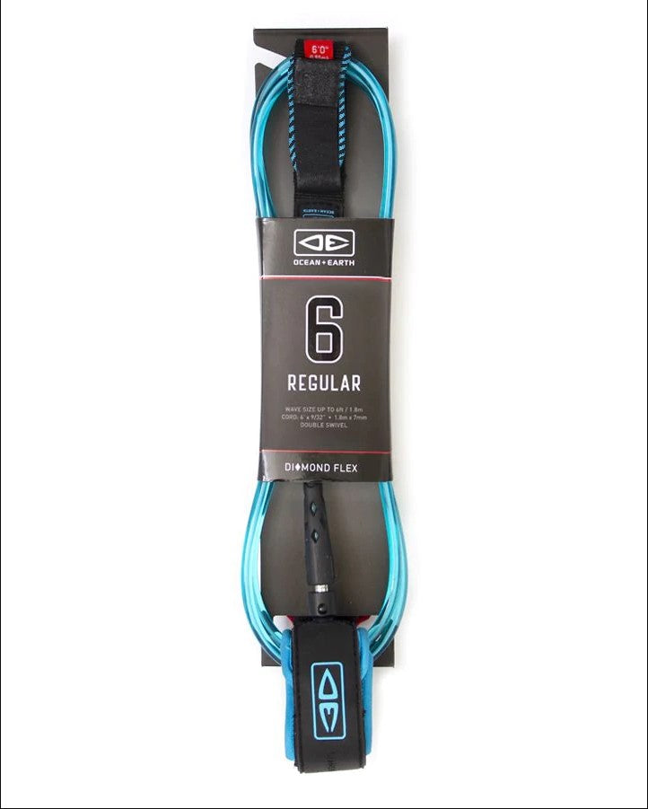 OCEAN AND EARTH REG 6FT SURFBOARD LEASH