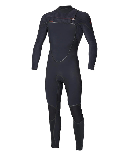 O'Neill Hyper Fire X 3/2mm Chest Zip Wetsuit in colour black 