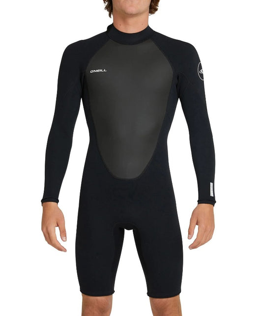 O'Neill Reactor II Long Sleeve Spring Wetsuit in black from front