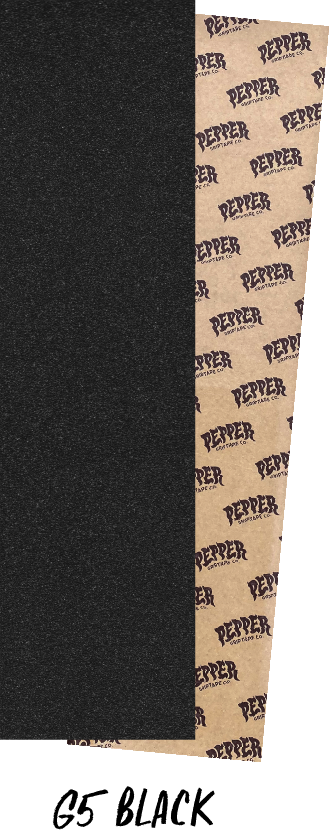 Pepper black skateboard griptape sheet