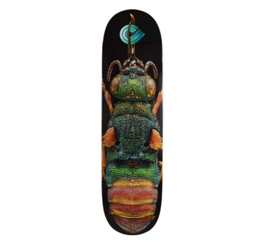 Powell Peralta 8.5" Ruby Tailed Wasp Skateboard Deck black with a close up wasp image