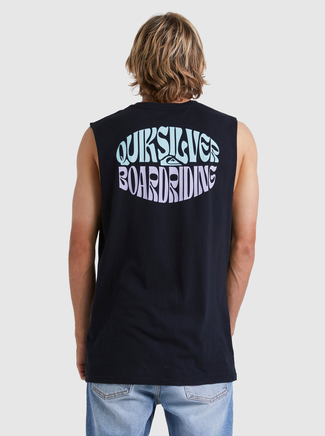 Quiksilver Bold Move Muscle Tee in black colourway from back