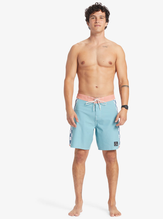 Quiksilver Original Arch 18" Boardshorts in reef waters colourway on model from front