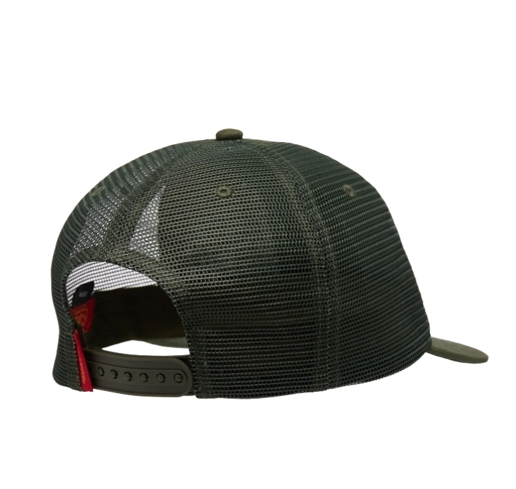 Quiksilver Bob Marley Drifter Trucker Cap in grape leaf green colourway from the back