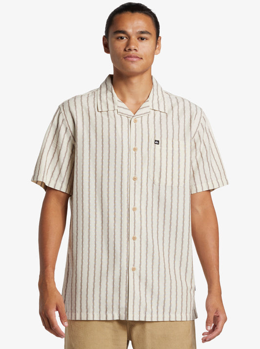 Quiksilver Casa Casual Short Sleeve in fog casa colourway Shirt 