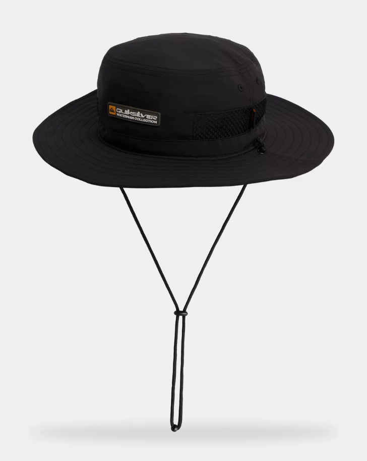 Quiksilver Tide Flow Performance Brim Hat in black from the front