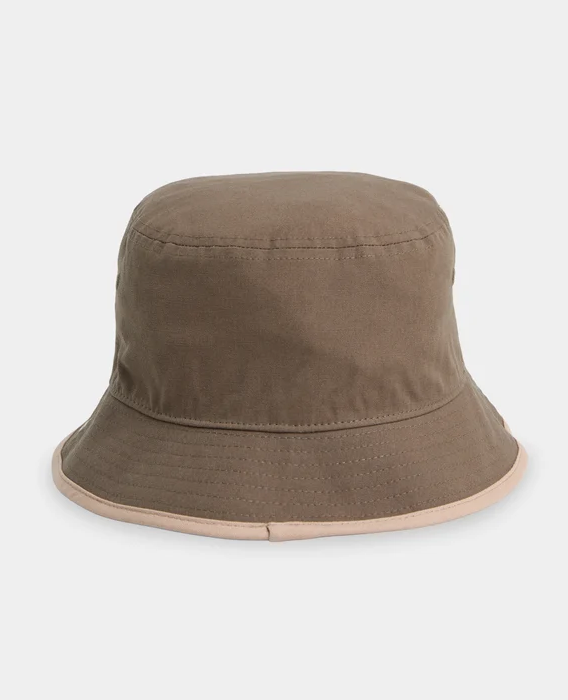 Quiksilver Tricky Bucket Hat in bungee cord brown colourway from the back