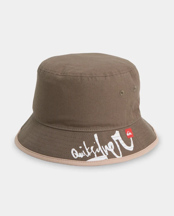 Quiksilver Tricky Bucket Hat in bungee cord brown colourway from the front