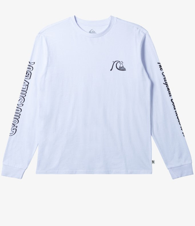 Quiksilver The Original Boardshort Co L/S Tee White Colourway Front
