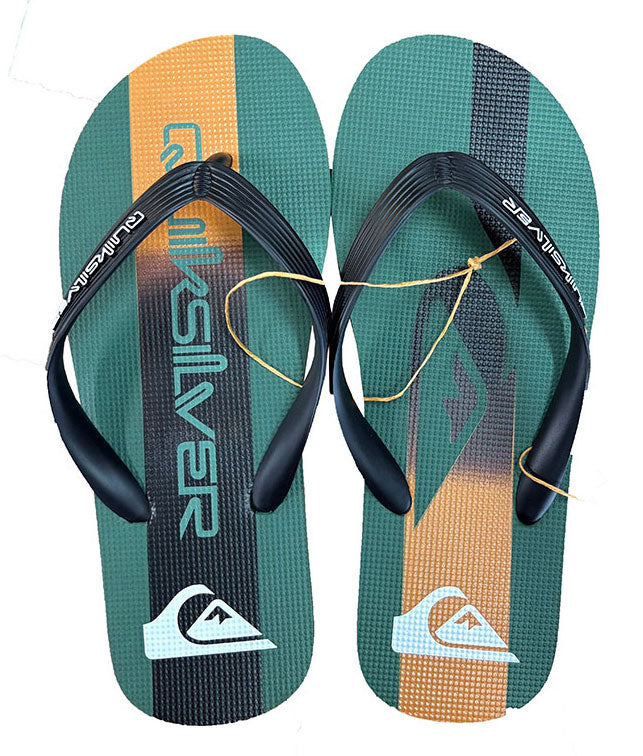 Quiksilver Moncata Art Jandals in green and black colourway