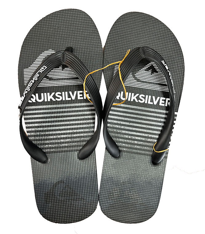 Quiksilver Moncata Slab Jandals in black and grey colourway