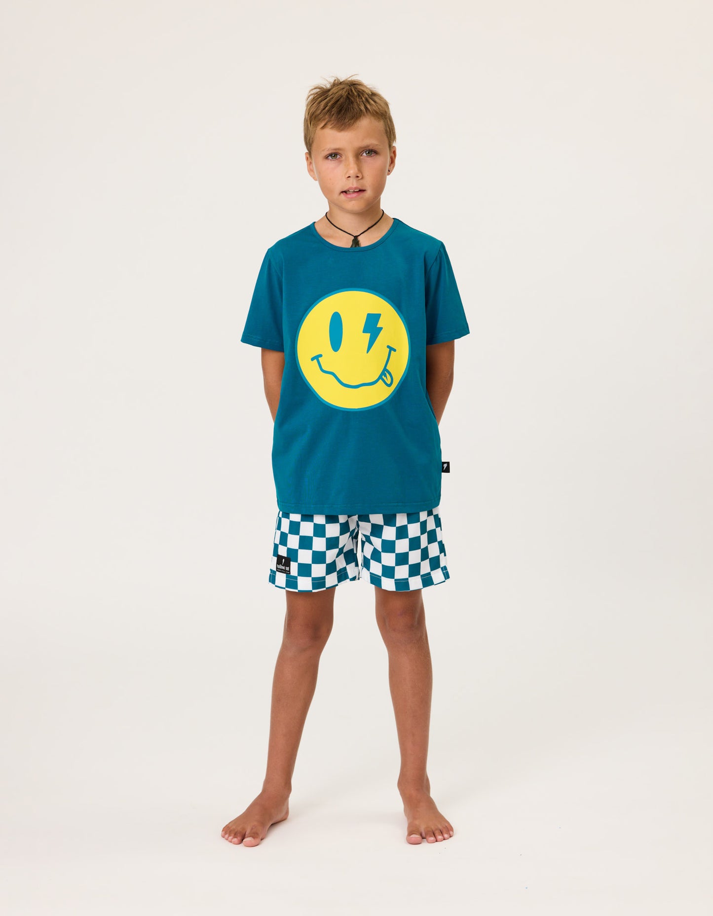 Radicool Kids Smiley Bolt Boys T-Shirt in blue