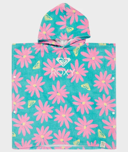 Roxy Stay Magical Printed Small Girls Hooded Towel in polynya big dreams colourway