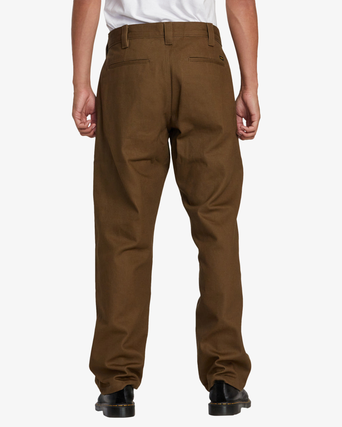 RVCA Americana Chino Pants in bombay brown from rear